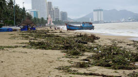 Fishing Boat Aground on Nha Trang Beach
