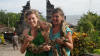 Jodie and Sue with Python at Tanah Lot, Bali