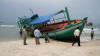 stranded boat ochheuteal beach sihanoukville